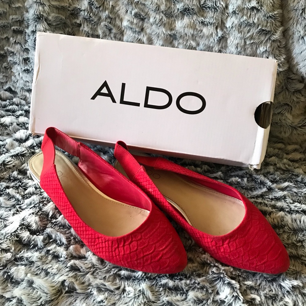 Aldo Red Slingback Shoes